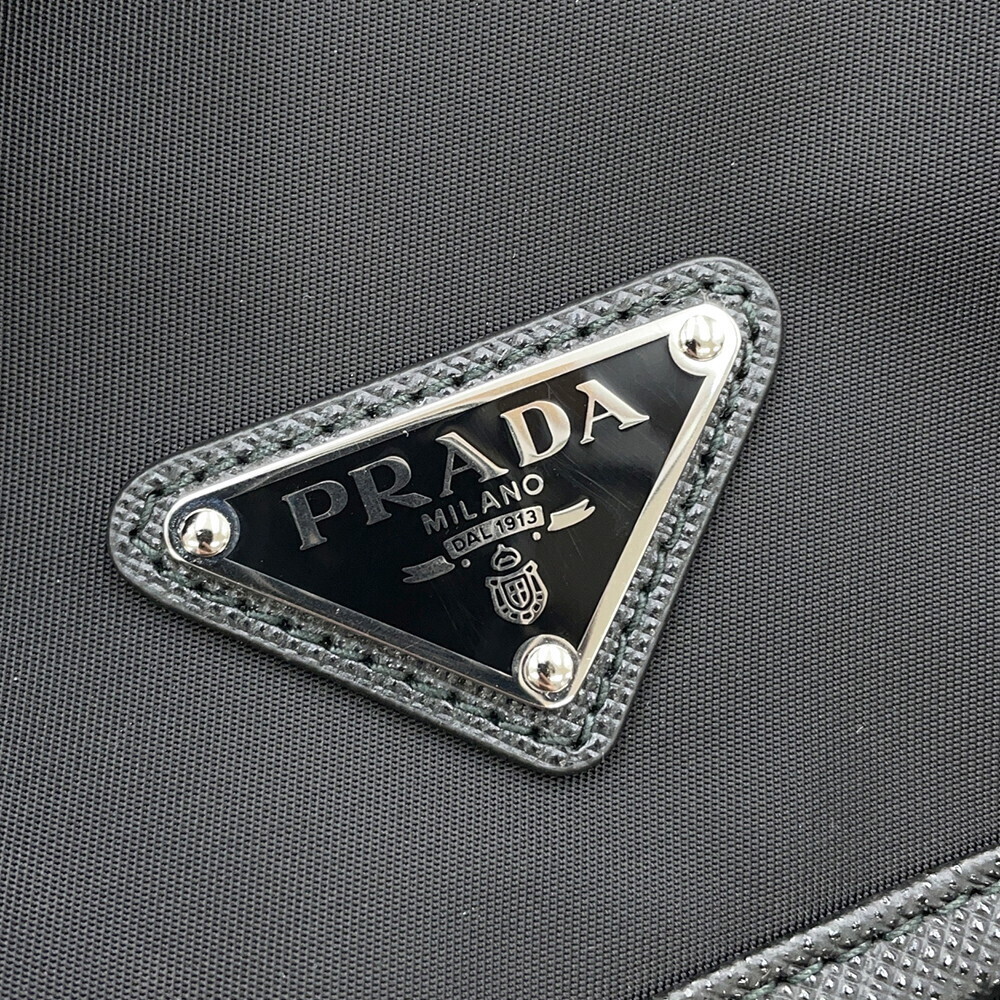 Prada Shoulder Bag Saffiano Leather Crossbody Black - Picture 10 of 12